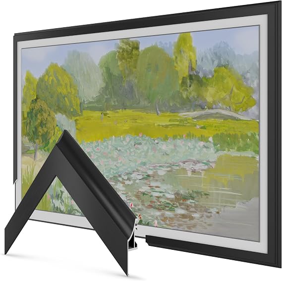 Anodized Black Scoop 65" Deco TV Frame for Samsung The Frame/Pro TVs
