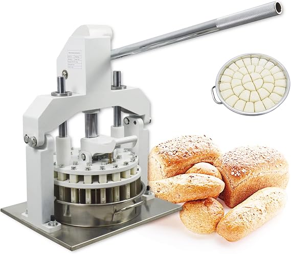 TECHTONGDA Commercial Dough Divider Rounder Machine Desktop 12PCS Manual Dough Cutter Hydraulic Bread Bakery Lump Spacer Dough Dividing Machine 90-480g/pcs