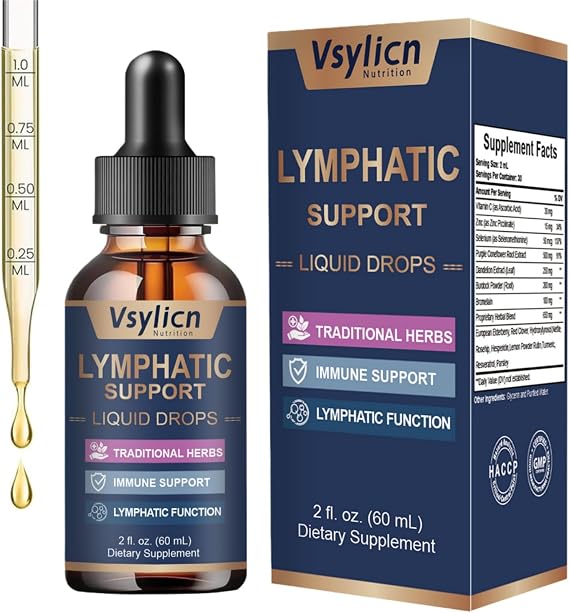 Lymphatic Drainage Drops, Lymphatic Drops, Natural Herbal Formula for Lymph System Support, Liver Health, Promote Lymphatic Circulation and Protect the System for Women & Men