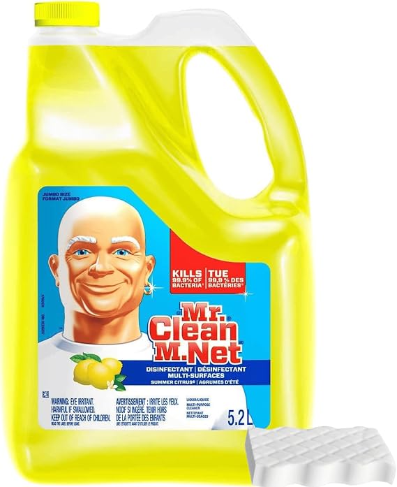 Mr. Clean Multi-Surfaces Summer Citrus Liquid Cleaner, 176 Fl Oz | with Magic Eraser