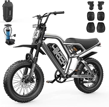 HiKeep Electric Dirt Bike for Adults - Peak 1500W/3000W Electric Bikes, 48V/52V 15.6Ah/25Ah/40Ah Ebike, 70-120 Mile(PAS Mode), 16/20 Inch All-Terrain Fat Tire Electric Motorcycle