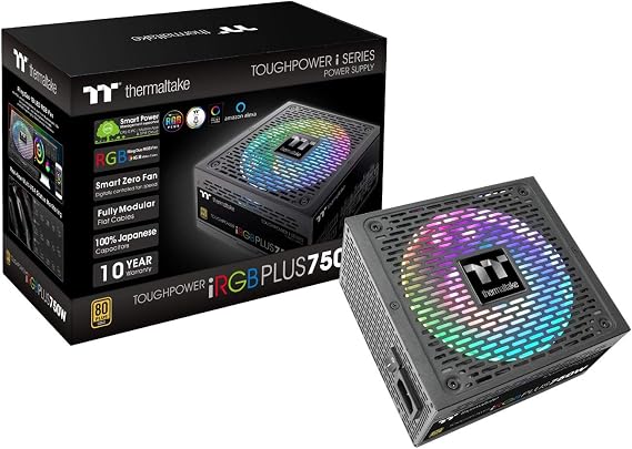 Thermaltake Toughpower iRGB Plus 750W 80+ Gold SLI/Crossfire Ready RGB LED ATX12V V2.4/ EPS V2.92 Fully Modular Digital Power Supply PS-TPI-0750F3FDGU-1