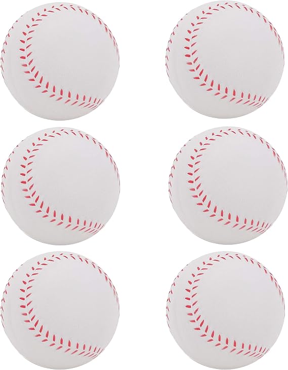 Foam Baseball Practice Softball for Beginnners or Experts for Baseball Training 6Pcs