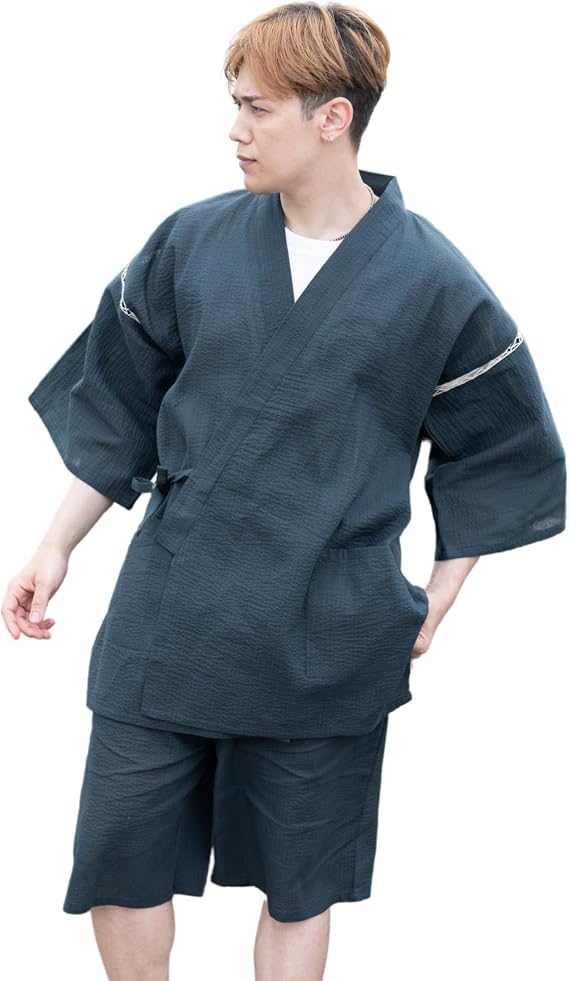Edoten Men's Japan Kimono Jinbei