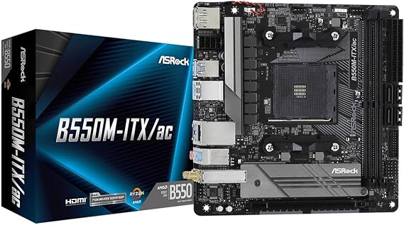 ASRock AMD Ryzen 5000 Series Socket AM4 Compatible B550 Chipset Mini-ITX Motherboard Domestic Authorized Distributor B550M-ITX/ac