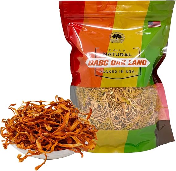 16OZ Cordyceps Flower, 100% Natural Dried Cordyceps Mushroom Supports Energy Immune Function for Soup/Cooking/Cooling/Tea