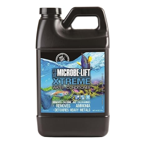 MICROBE-LIFT Xtreme Water Conditioner Treatment for Aquariums and Fish Tanks, All-in-One Treatment for Freshwater and Saltwater Fish Aquarium, 64 Ounces