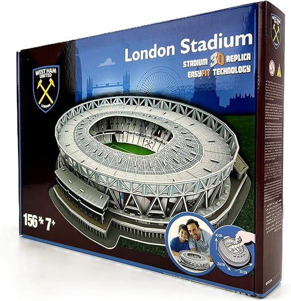 West Ham United's London Stadium 3D Puzzle, multi coloured