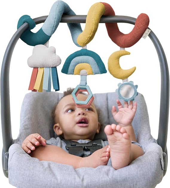 Itzy Ritzy Spiral Car Seat & Stroller Activity Toy, 0 Months & Up (Rainbow)