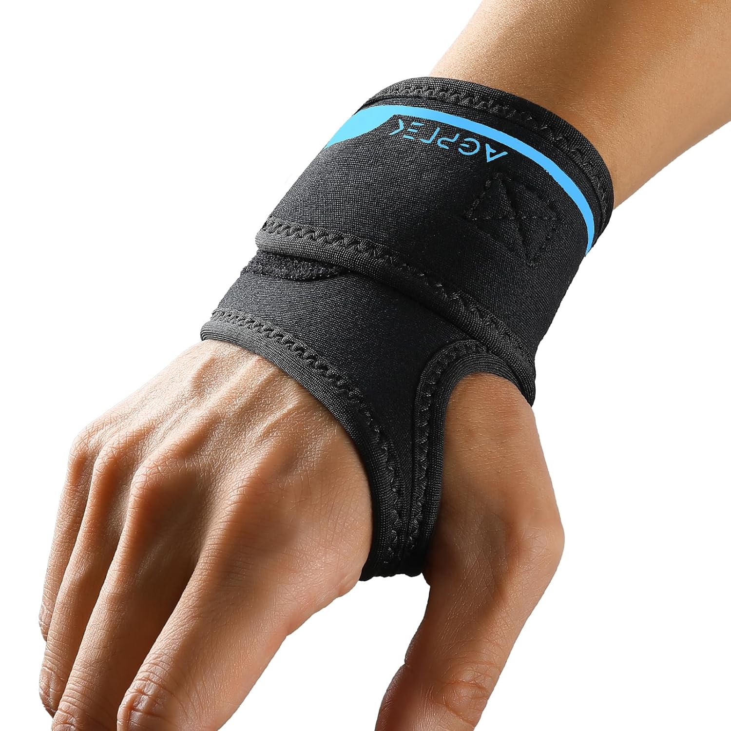 AGPTEK Breathable Wrist Support for Tendon Relief & Mild Carpal Tunnel, Ultralight Arthritis Wrist Brace with Soft Fabric, No Splint for Office Gym Tennis,One Size Fits Most (13-20cm), Right