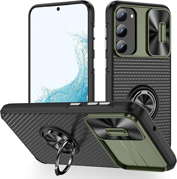 Case for Samsung Galaxy S23/S23 Plus/S23 Ultra, Shockproof Case with Magnetic Kickstand for Car and Slide Camera Protective Heavy Duty Military Grade Protective Cover,4,S23