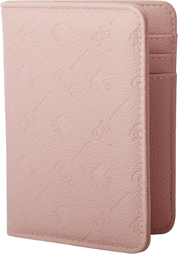 Hello Kitty Passport Holder for Travel Women Official License, Blush Pink