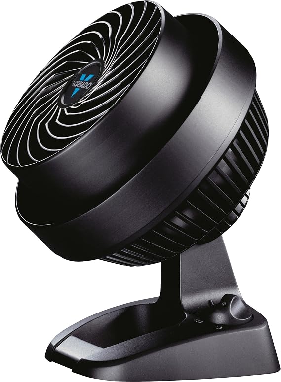 Vornado 530 Compact Air Circulator Fan, 3-Speed Manual Control, Adjustable Tilt, Whole Room Cooling, Black Floor Fan for Bedroom and Office, Vortex Action, 65 ft Range