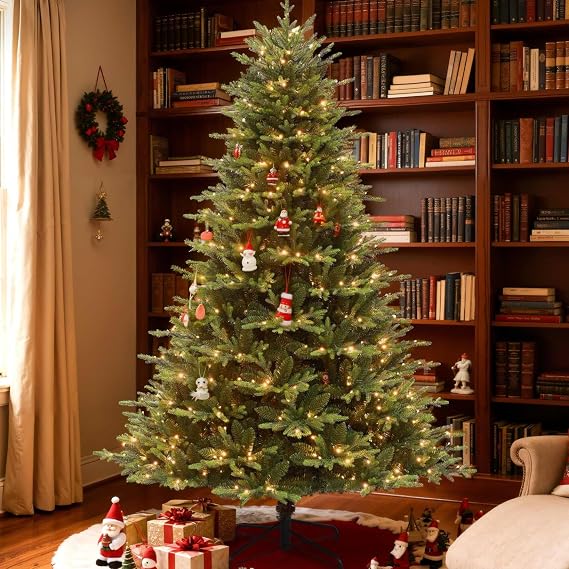 7.5 ft Pre-Lit Artificial Christmas Tree with Lights
