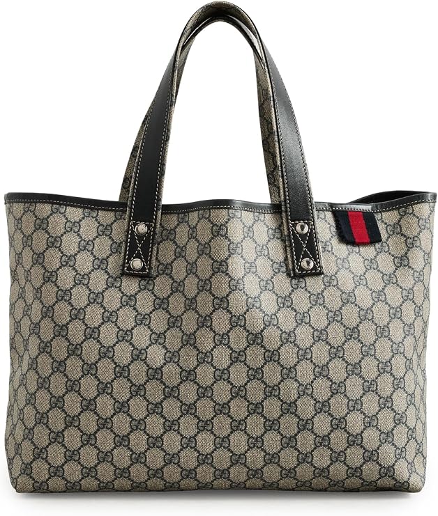Gucci Women's Pre-Loved Web Loop Supreme Tote