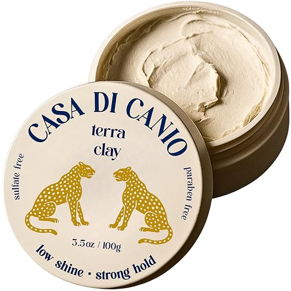 Hair Styling Clay 3.5 oz Medium Hold, Low Shine, Water-Based, Fragrance-Free, No Residue, Paraben/Sulfate-Free, For Everyone, All Hair Types