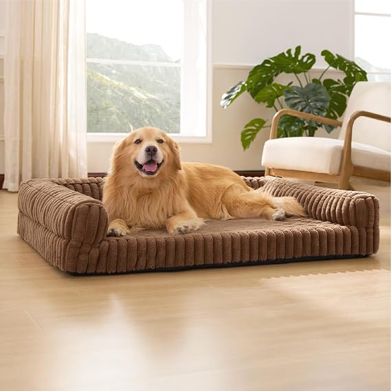 Bedsure Orthopedic Dog Beds Large - 122x89x20cm Memory Foam Dog Sofa