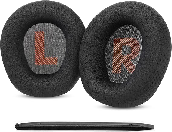 Replacement Ear Pads for JBL Quantum 100 100X 100P 100M2 Quantum 350 360 | Earpads with Soft Mesh Fabric Memory Foam Ear Cushions (Black)