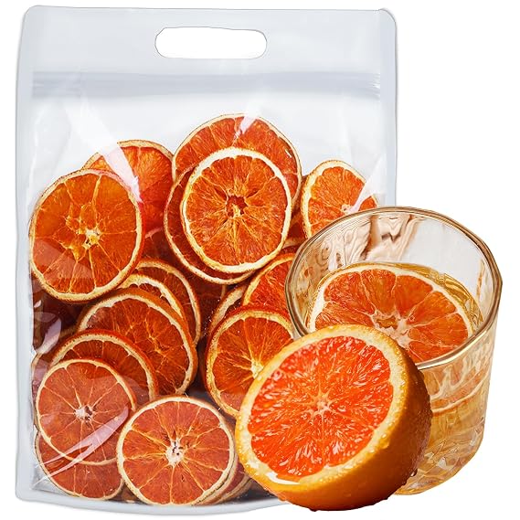 7.05oz(200g) Dried Blood Orange Slices,Dehydrated Blood Orange for Cocktails Tea Baking fruit snacks, Sugar Free Natural Citrus Slices for Festive Gift Decorations Candles and Soap Making