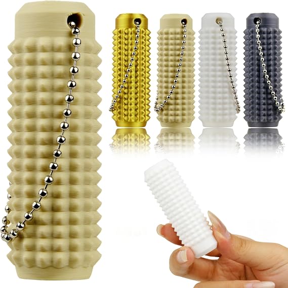 Little Ouchies Pain Fidget Toy 4個 ポケットミニ痛みスティム フィジェットトイ オフィスワーカー向け ストレス解消 3Dプリント とがったグリピー スティム キーチェーン グレー、Kaqi、ゴールド、ホワイト