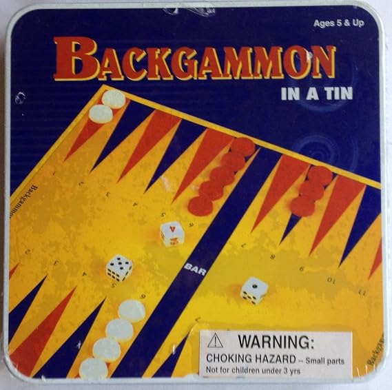Travel Size( 5"x5"x1") backgammon in Tin Box