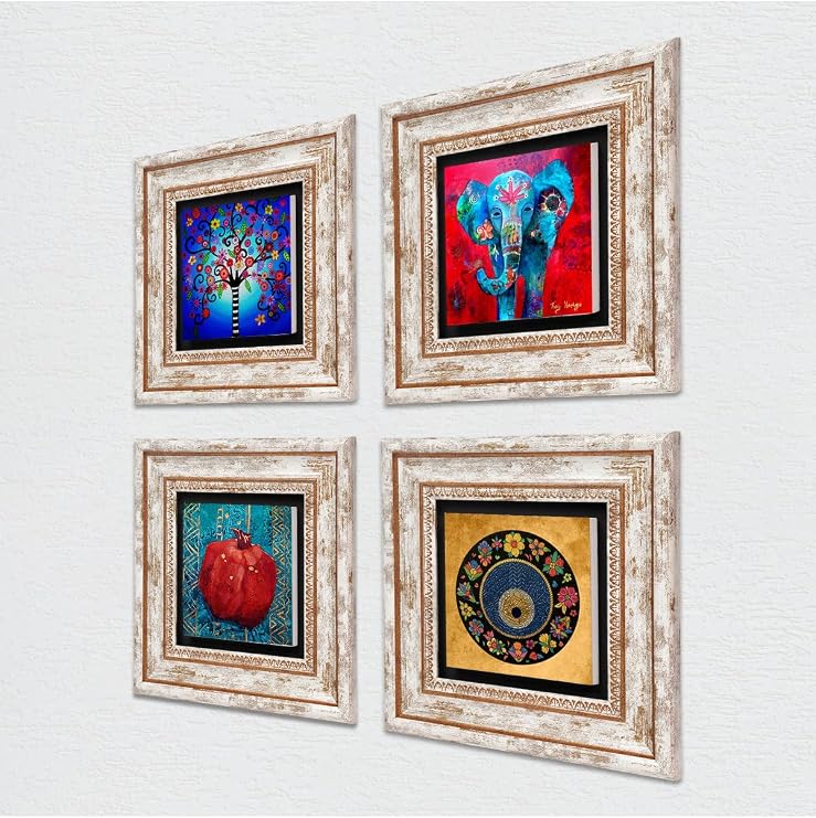 Pinecone Stone Fil, Nazar, Hayat Ağacı, Nar Taş Duvar Tablosu - Çerçeveli Taş Tablo - Dekoratif Duvar Sanatı - Modern Ev ve Ofis Duvar Dekoru T4-859