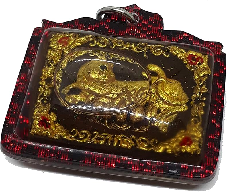Thai Amulet Pendant Pendant Cat Breast Feeding Rat Talisman Magic Luck Wealth Medta Mhahaniyom Magic Lp Krooba Tao Wat Baan Lao