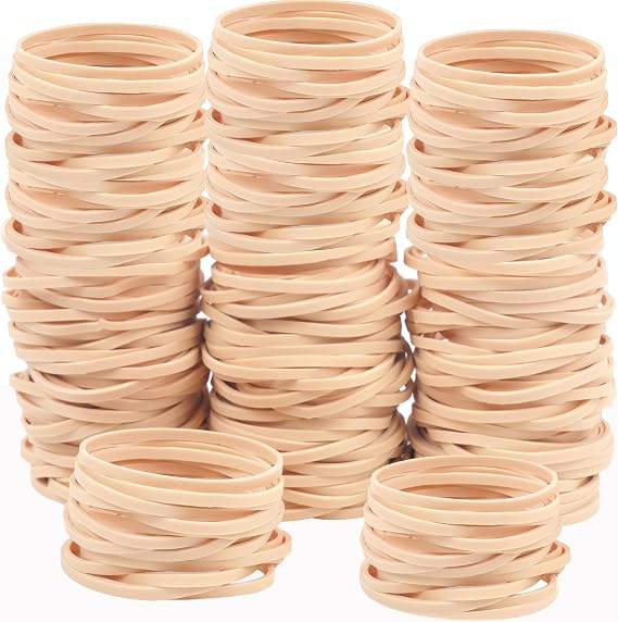 Rubber Bands Size #33 Beige 120pcs Elastic Rubber Bands for Office Supplies