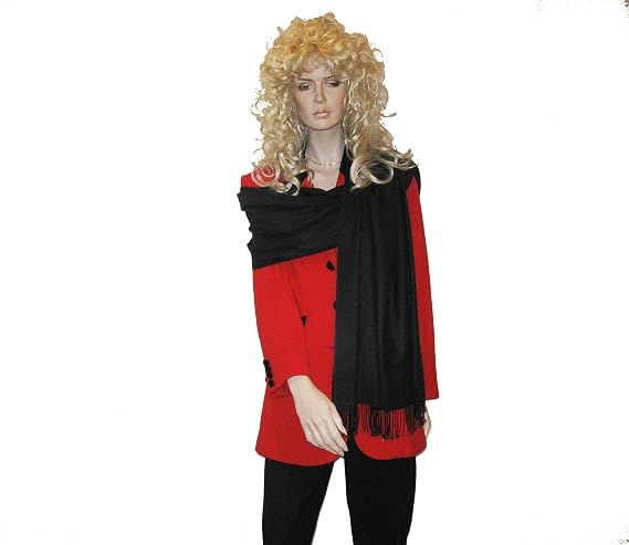 Scarf/shawl/stole/scarve/wrap (Beaded fringe shawl) from Cashmere Pashmina Group (Black)