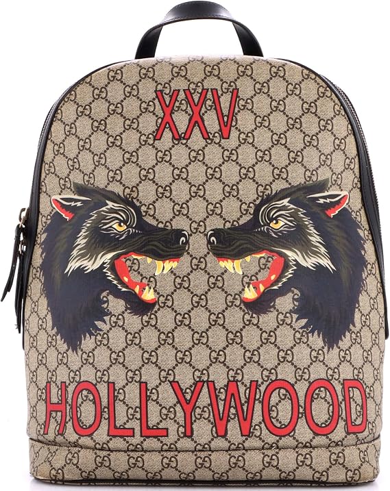 Pre-Loved Zip Around Backpack Printed GG Coated Canvas Medium, Brown