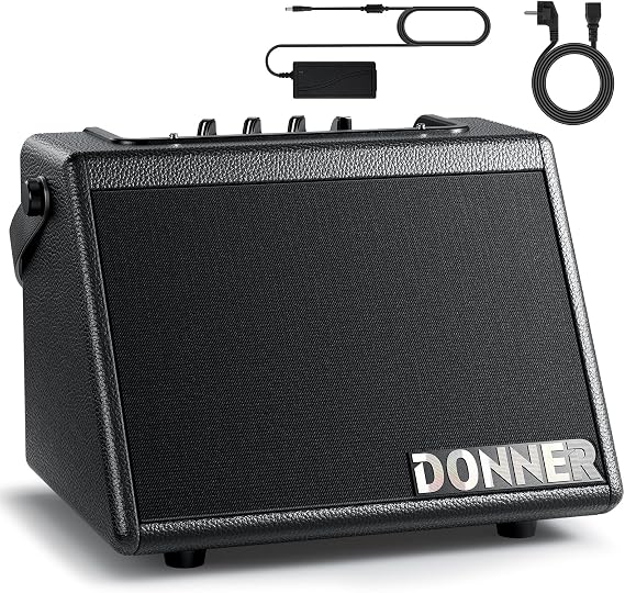Donner Mini Electric Drum Amp 20W, Wireless Electronic Drum Amplifier Keyboard Speaker DDA-20 Portable for Home Practice