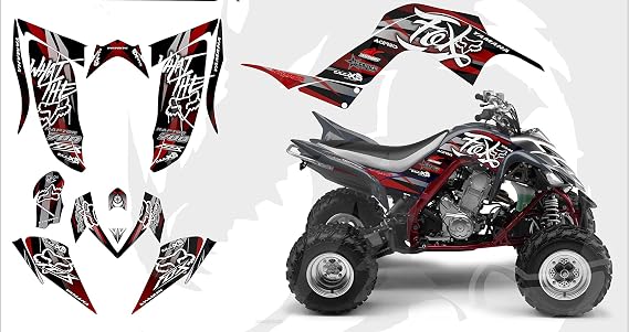 ATV Graphics Wrap Kit Compatible with Yamaha Raptor 700 (Custom Design Design) - Premium 21MIL Laminated Cast Vinyl Decals, Made in USA, 5-Year UV Protection