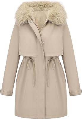 RISISSIDA Women Winter Parka Puffy Coat for Deep Cold,Thicken Puffer Jacket with Long Fur Collar Hooded,Warm Bubble Overcoat
