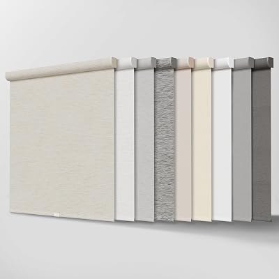 Lumino 100% Blackout Roller Shades for Windows - 23 W x 72 L - Medium Gray, Over 2,000 Custom Sizes, Cordless, Dual Layer Fabric for Advanced Light Blockage, Thermal Insulated Privacy Blinds