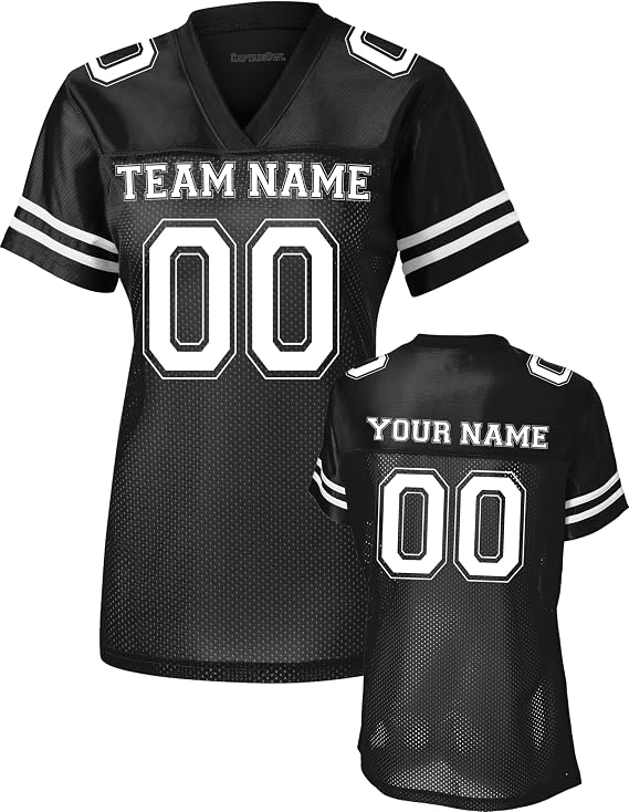 Custom Replica Football Jerseys for Women Personalized Team Name & Number Football Jerseys 2 Sided