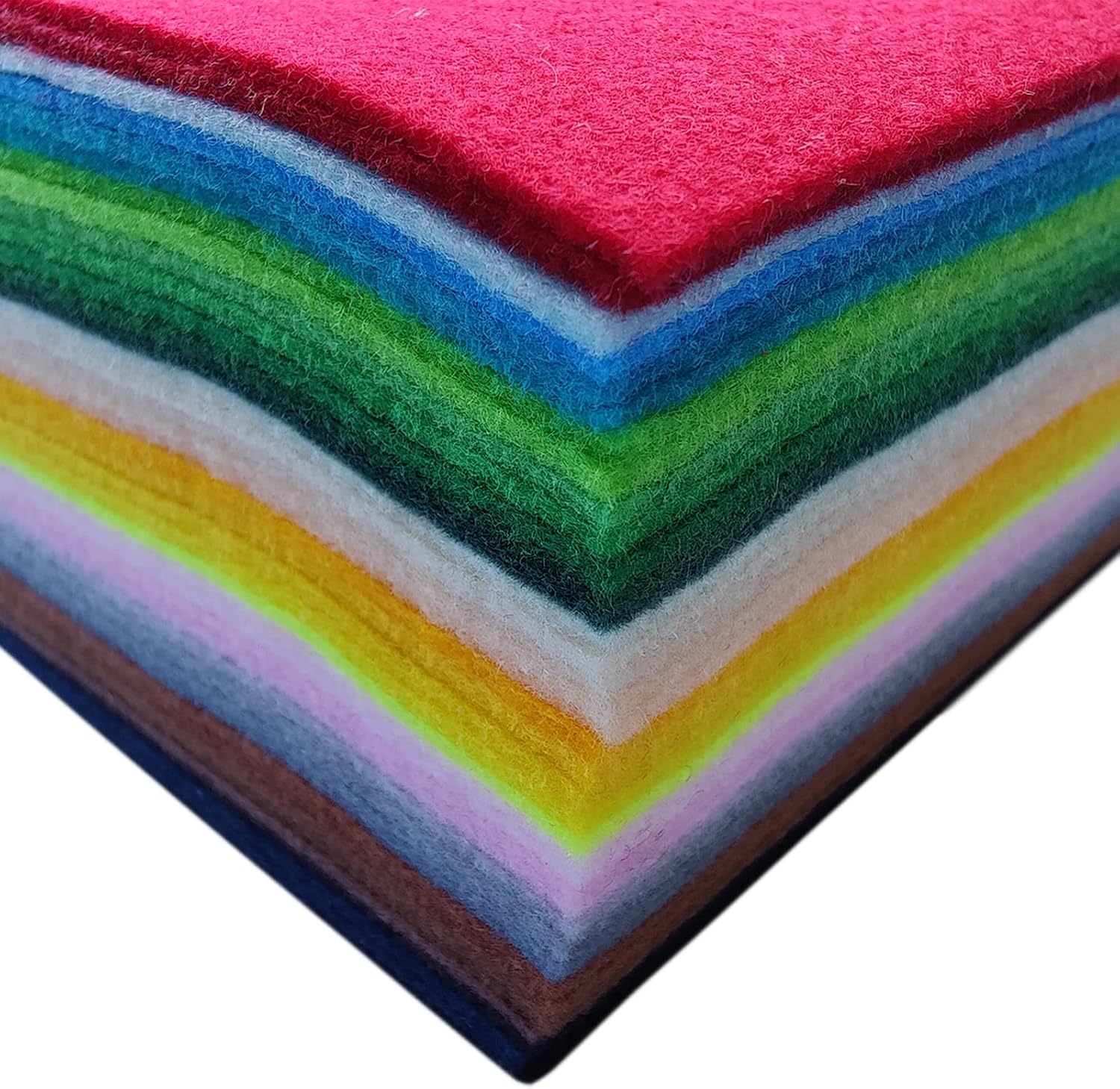Jtnohx Soft Felt Sheets, Fuzzy Felt Fabric for Crafts, 40 Colours 20x30 cm Fabric Square for DIY and Sewing Projects