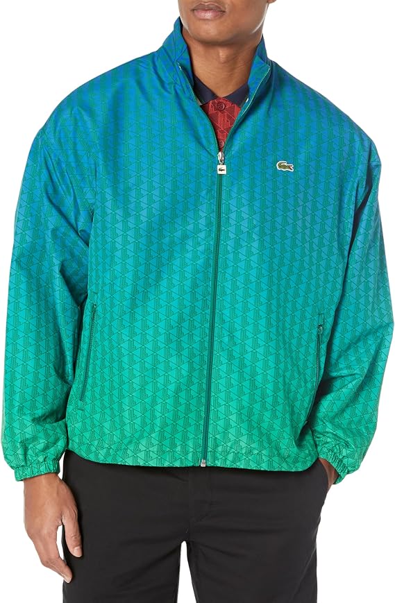 Lacoste Men's Monogram Print Ombre Effect Sportsuit Jacket