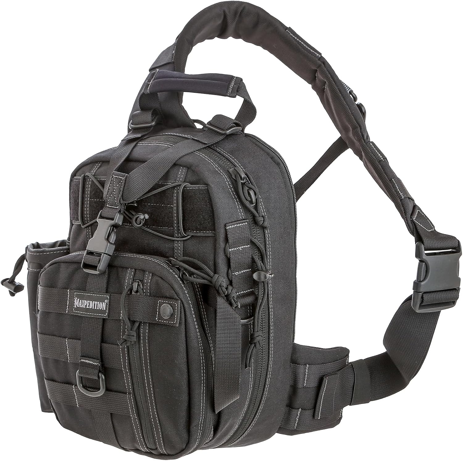 MAXPEDITION Maxpedition Noattack Gear Slinger Black Compact 8L Tactical Sling Pack, Durable Nylon, Perfect for EDC, Urban and Outdoor 0434B