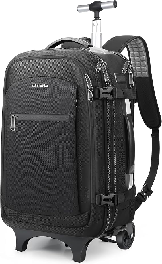 Wheeled Messenger Bags Especially Adapted for Holding Laptops Rolling Laptop Briefcase for 17.3 Inch Laptop - Waterproof Wheeled Computer Bag with RFID Blocking Pocket