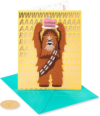 Papyrus Funny Star Wars Birthday Card Wookie for Happy Birthday