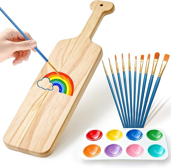 15 Inche Wooden Paddle,Unfinished Solid Pine Wood Paddles for DIY Craft