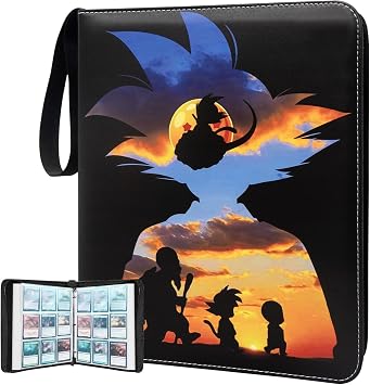 Anime Trading Card Binder for Cards, 9 Pocket with 60 Sleeves up to 1080 Cards One Piece TCG Card Binder, Waterproof Card Storage Book, Trading Cards Display Case