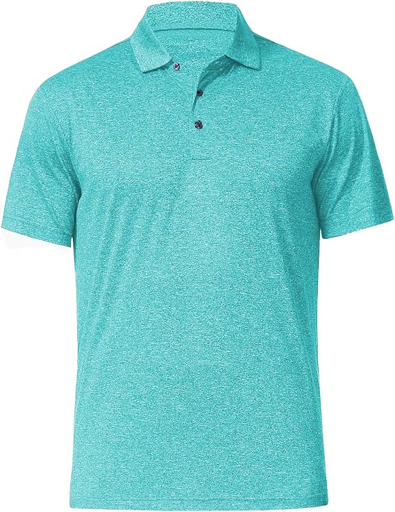 Men's Dry Fit Golf Polo Shirt (as1, Alpha, m, Regular, Regular, Aqua)