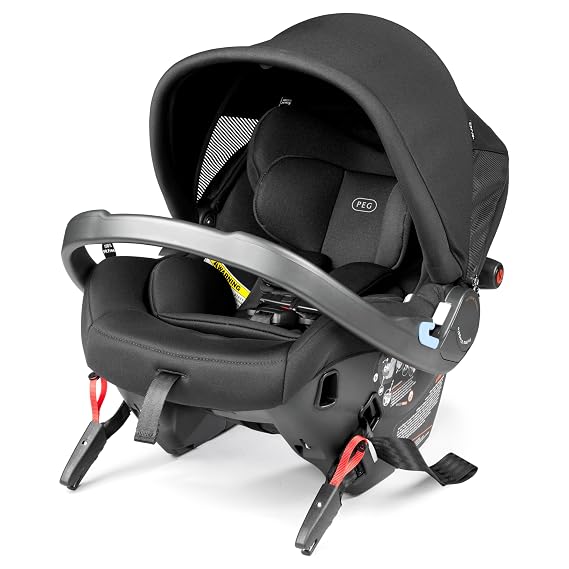 PEG Primo Viaggio Urban Mobility-Baseless Infant car seat with Latch | True Black