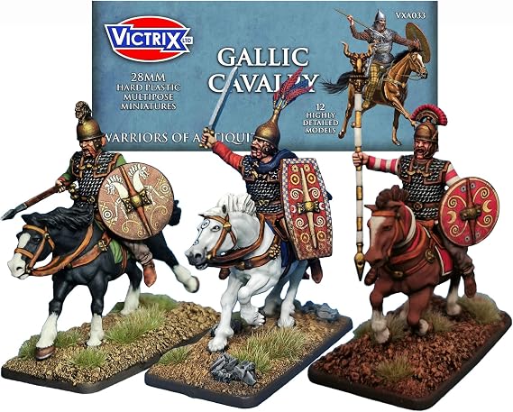 Victrix VXA033 - Ancient Gallic Cavalry - 12 Figure Set - 28mm Plastic Miniatures - Warrior of Antiquity