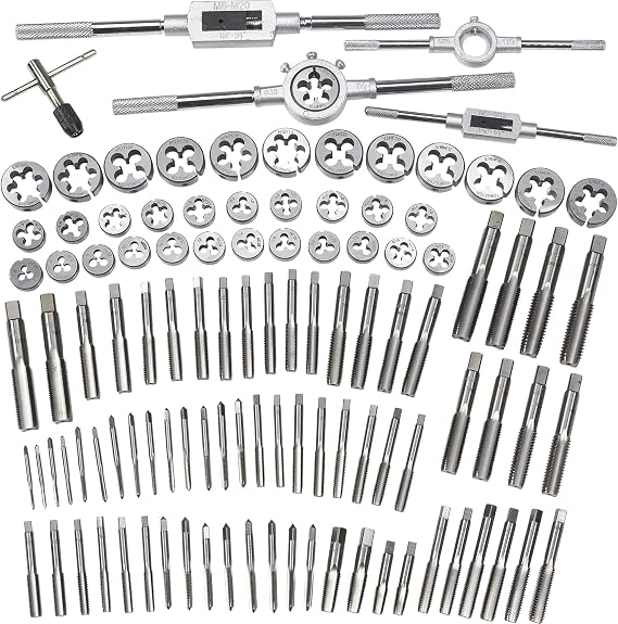 Klutch Tap and Die Set, 110-Pc. | Dependable grip and control, Automotive and shop use, Professional hand-tool performance, Easy setup, Durable construction