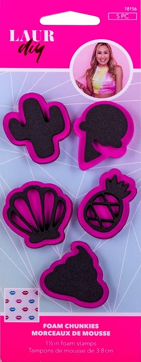 LaurDIY Tool-Foam Chunkies (5 pcs) Unicorn Whimsy, pink