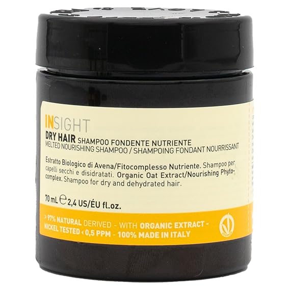 Insight Dry Hair Melted Shampoo with Oat Extract & Nourishing PhytoComplex for Deep Hydration & Elasticity, 2.37 Fl. Oz. / 70 mL