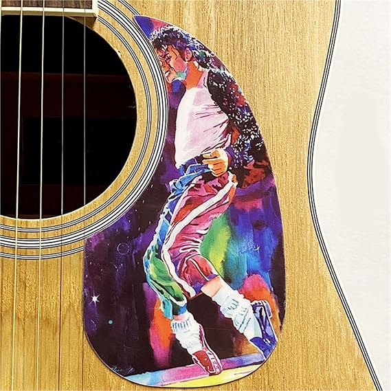 Thickened Anti Scratch Plate Water drop shaped painted pickguard 41 inch wooden guitar strumming anti guitar panel decorative sticker(Jackson)