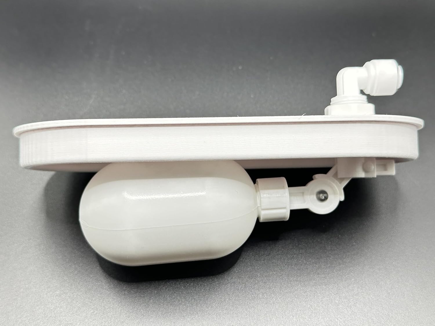 GE Opal Nugget Ice Machine Conversion Kit for Opal 2.0 - Permanent water line, first measure tank size, image size chart, width 3 inches, round end, white